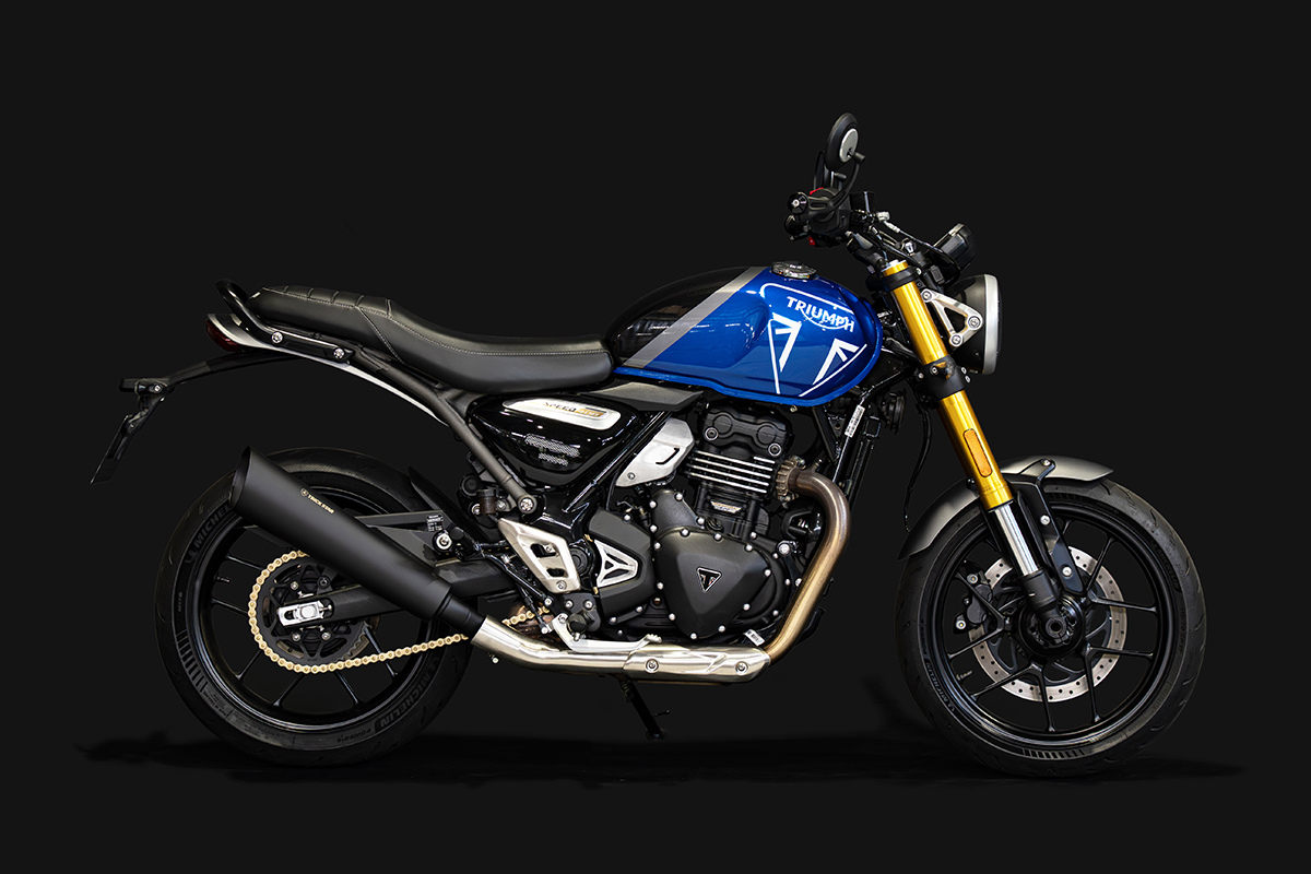【新製品情報】TRIUMPH SPEED400/SCRAMBLER400X 政府認証スリップオンマフラー