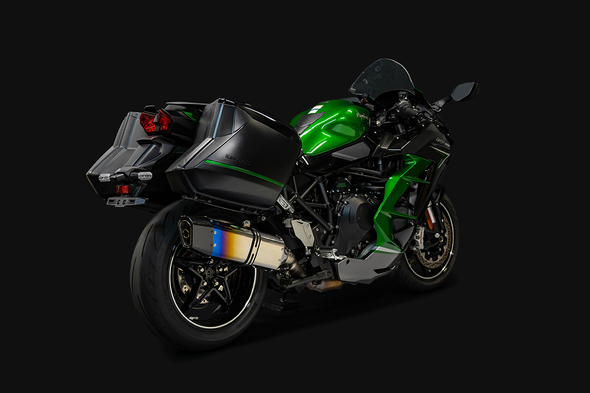 Ninja H2用　トリックスタースリップオン　チタン　美品