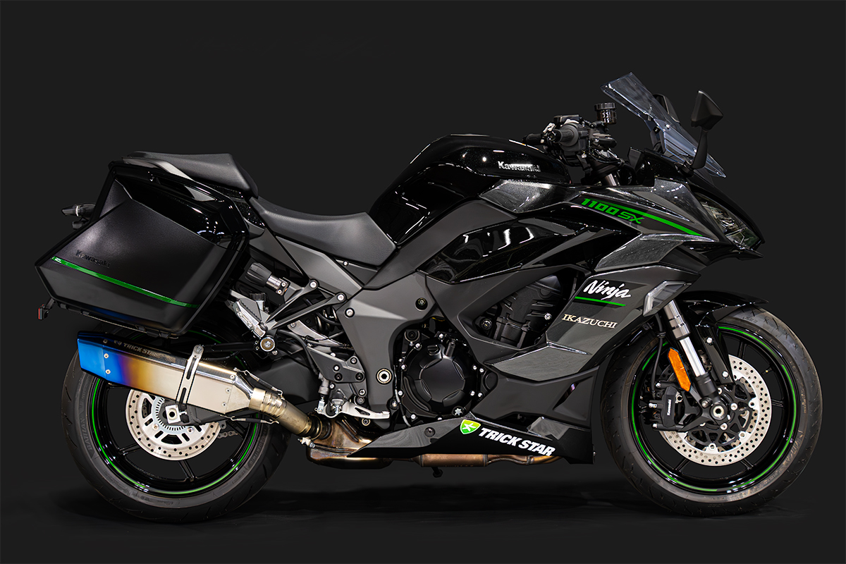 Ninja1100SX 政府認証スリップオンマフラーIKAZUCHI　※パニア非対応