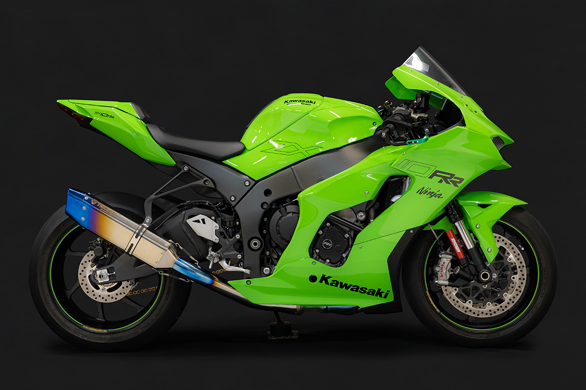 【決算デジタルアウトレット2026】Ninja ZX-10R/RR (21)(22-25)レーシングスリップオンマフラーIKAZUCHI (触媒レス仕様）焼チタン
