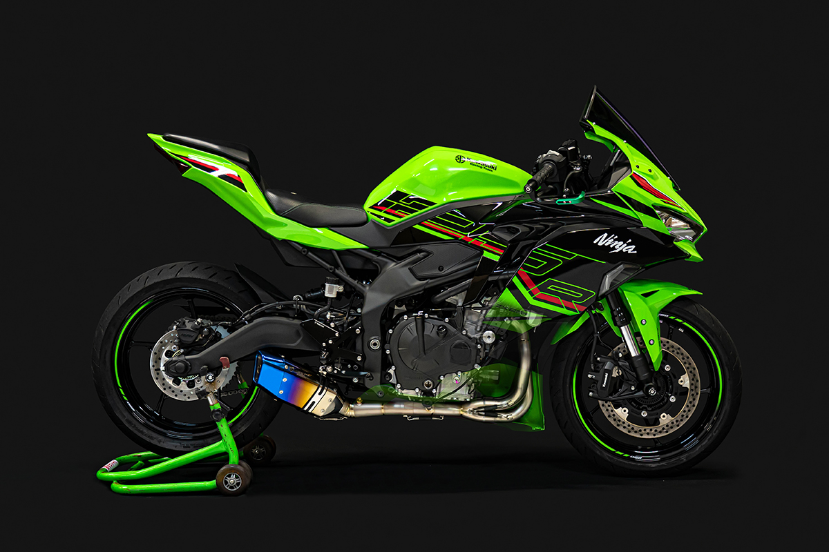 zx25r 純正加工マフラー　フルエキ スリップオン