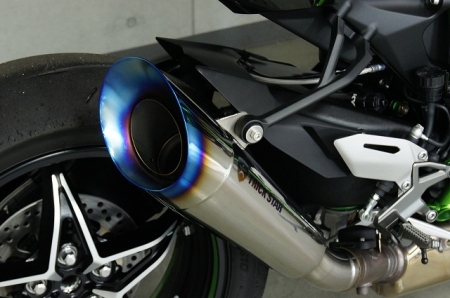 Ninja H2用　トリックスタースリップオン　チタン　美品