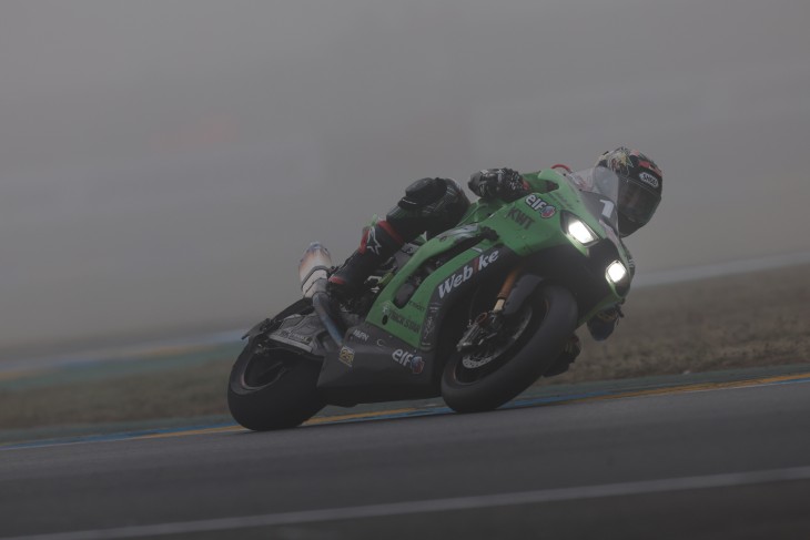 Fim-Ewc-24H-Motos-2023-Race-Webike SRC Kawasaki France, De Puniet Randy, Watanabe Kazuki, Ponsson Christophe, Iwato Ryosuke, Kawasaki ZX10R, Formula EWC